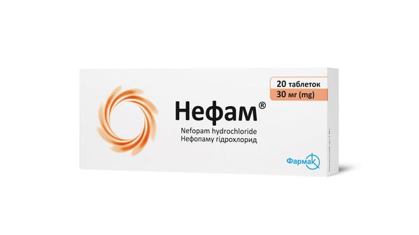 Нефам таблетки, п/плен. обол. по 30 мг №20 (10х2)