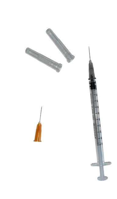 Шприц 1 мл Medicare 3-компонентный с двумя иглами (0,5 x 16 мм, 0,4 х 12 мм), 1 штука