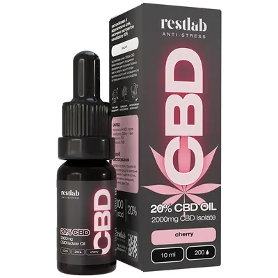 Олія CBD 20% Restlab зі смаком вишні краплі, 10 мл
