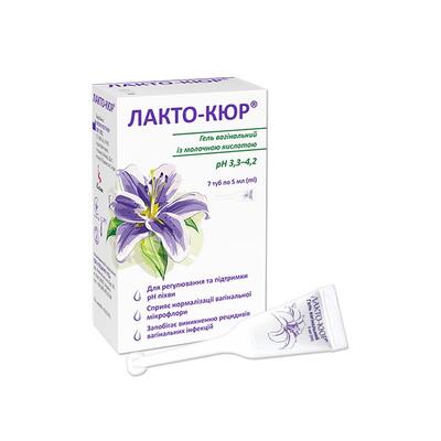 Лакто-Кюр гель вагинальный с молочной кислотой по 5 мл №7 в тубах