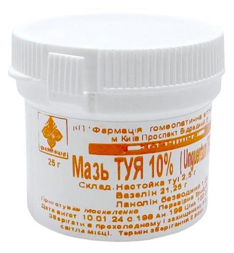 Мазь Туи 10% КП Фармация по 25 г в бан.