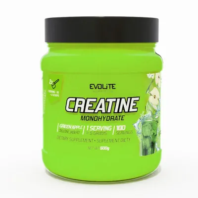 Креатин Evolite Nutrition Creatine Monohydrate зелене яблуко, 500 г