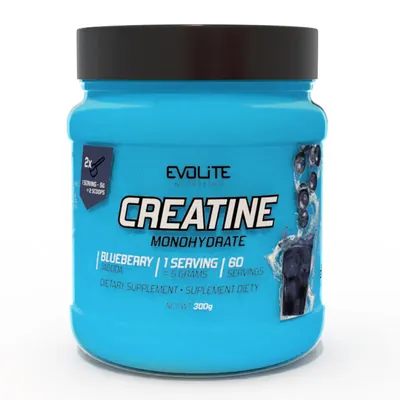 Креатин Evolite Nutrition Creatine Monohydrate чорниця, 300 г