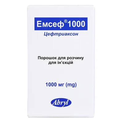 Емсеф 1000 порошок для р-ну д/ін. по 1000 мг №1 у флак.