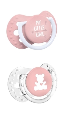 Пустышка силиконовая Lovi My Little Love динамическая, 22/847girl, 0-2 месяца, 2 шт