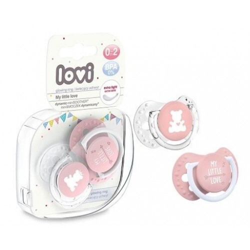Пустушка силіконова Lovi My Little Love динамічна, 22/847girl, 0-2 місяці, 2 шт