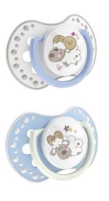 Пустушка силіконова Lovi Night & Day динамічна, 22/811boy, 6-18 місяців, 2 шт