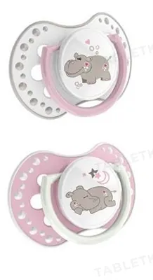 Пустушка силіконова Lovi Night & Day динамічна, 22/811girl, 6-18 місяців, 2 шт