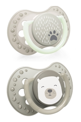 Пустушка силіконова Lovi Buddy bear динамічна, 22/865, 6-18 місяців, 2 шт