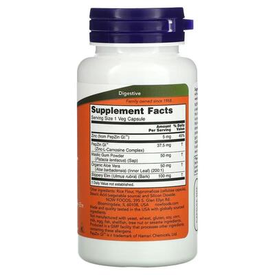 Комплекс для желудка NOW Gastro Comfort with PepZin GI капсулы №60