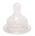 Соска силіконова Lindo Pk 052 кругла для широкої пляшечки, S, 1 шт