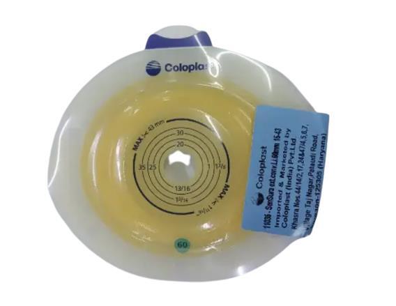 Пластина Coloplast 11035 SenSura Click Xpro Конвекс Лайт стомическая для двухкомпонентного калоприемника, фланец 60 мм, отверстие 15-43 мм, 5 штук
