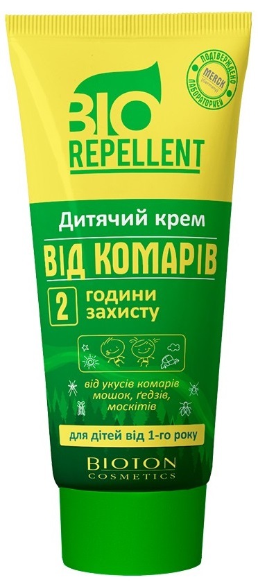 Крем Bioton Cosmetics BioRepellent от комаров детский, 75 мл