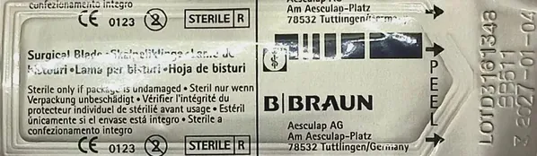 Лезо хірургічне B.Braun Aesculap для скальпеля, стерильне, розмір 11, 100 штук