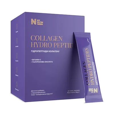 Гідропептиди колагену My Nutri Week Collagen Hydro Peptides з підсолоджувачем Скандинавські фрукти, 30 саше