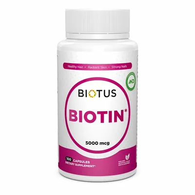 Біотин Biotus Biotin капсули по 5000 мкг №100