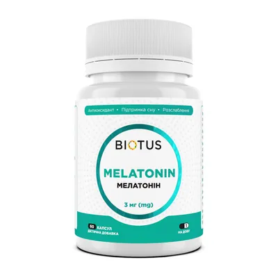 Мелатонін Biotus Melatonin 3 мг капсули №60