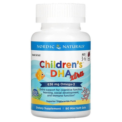 Рыбий жир для детей Nordic Naturals Children's DHA Xtra, ягодный вкус, мини-капсулы №90