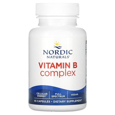 Комплекс витаминов группы B Nordic Naturals Vitamin B Complex, 45 капсул