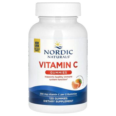 Витамин C Nordic Naturals Vitamin C Gummies 250 мг, мандарин, 120 жевательных пастилок