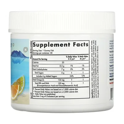 Омега-3 Nordic Naturals Omega-3 Gummy Fish 124 мг, мандарин, 30 жувальних пастилок