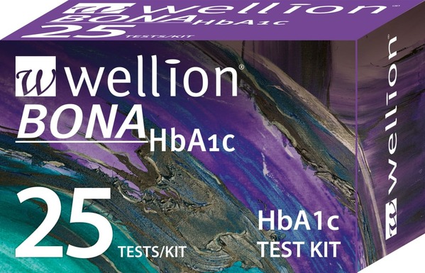 Тест-полоски Wellion Bona HbA1c для определения гликированного гемоглобина, 25 штук