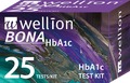 Тест-полоски Wellion Bona HbA1c для определения гликированного гемоглобина, 25 штук