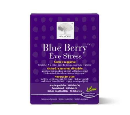 Витамины New Nordic Blue Berry Eye Stress для улучшения зрения таблетки №60