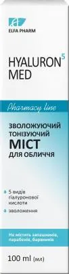 Міст для обличчя Elfa Pharm Hyaluron5 Med зволожуючий тонізуючий, 100 мл
