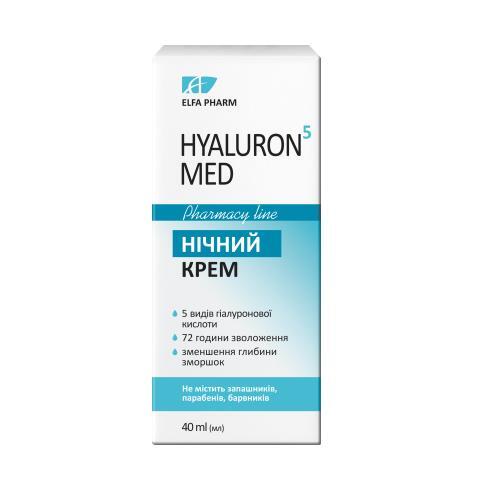 Крем для лица Elfa Pharm Hyaluron5 MED ночной, 40 мл