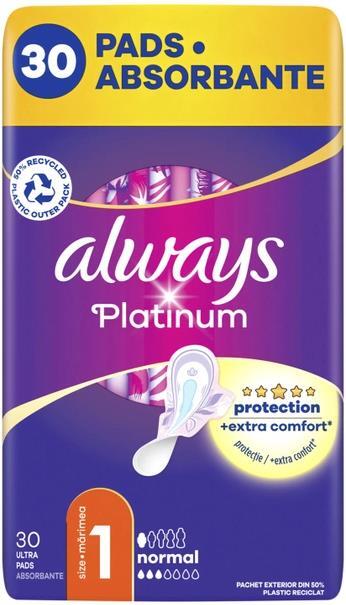 Прокладки гигиенические Always Platinum Normal, 3 капли, 1 размер, 30 шт
