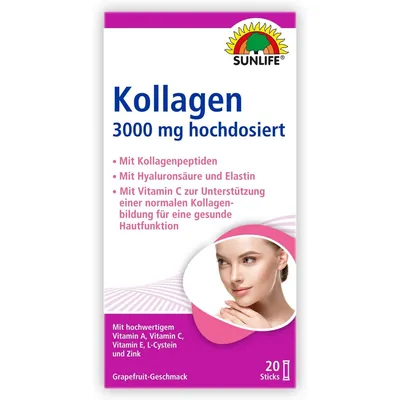 Вітаміни Sunlife Kollagen 3000 mg Sticks порошок по 5 г №20 у стіках