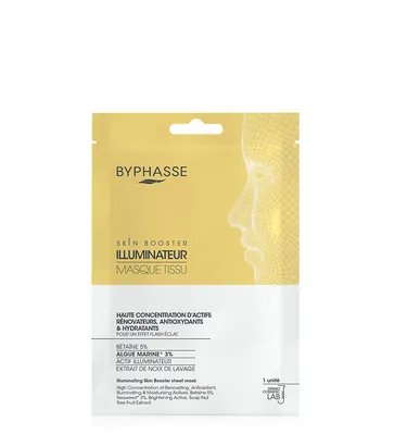 Маска-бустер для обличчя Byphasse Skin Booster тканинна для освітлення шкіри, 18 мл