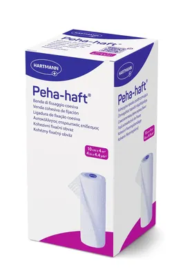 Бинт когезивний Peha-haft фіксуючий 10 см х 4 м, білий
