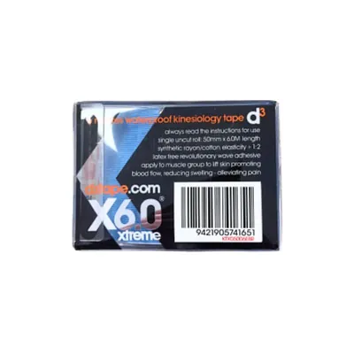 Кінезіо тейп D3 X6.0 Xtreme водонепроникний 6 м х 5 см, електрик