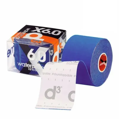Кінезіо тейп D3 X6.0 Xtreme водонепроникний 6 м х 5 см, синій