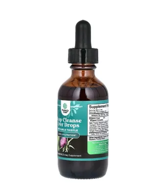 Трав?яна суміш для очищення печінки з розторопшею Nature's Craft Deep Cleanse Liver Drops with Milk Thistle, 60 мл