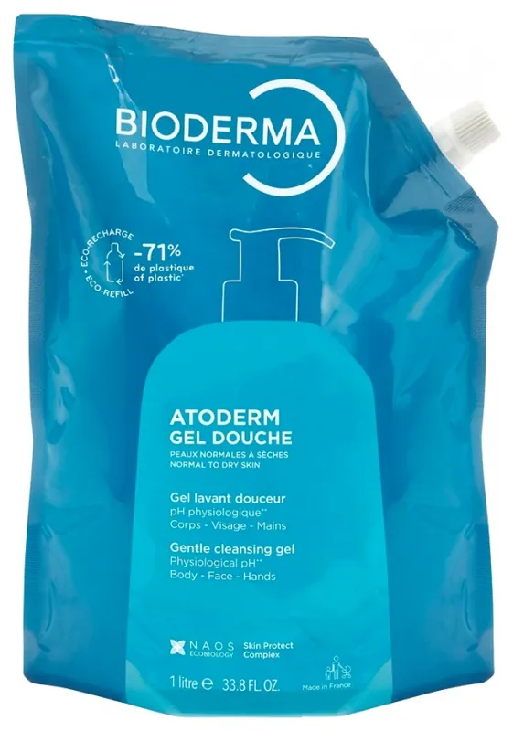 Гель для душу Bioderma Atoderm очищуючий, еко пакет, 1000 мл