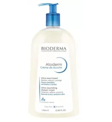 Крем для душу Bioderma Atoderm очищуючий для сухої шкіри обличчя та тіла, 1000 мл