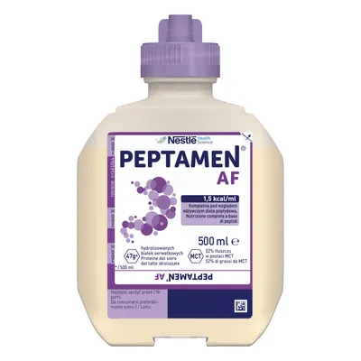 Ентеральне харчування Nestle Peptamen AF з високим вмістом білка для дорослих, 500 мл