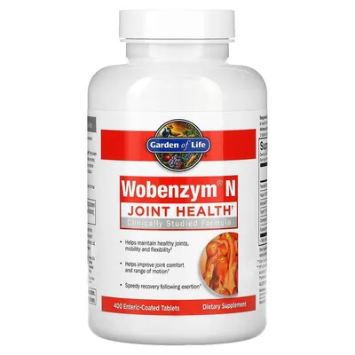 Вобензим Н Garden of Life Wobenzym N засіб для здоров’я суглобів, 400 таблеток