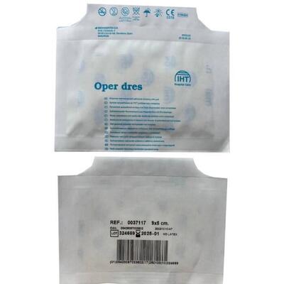 Повязка пластырная Iberhospitex Oper dres нетканая на полиэстровой основе с подушечкой 9 x 5 см, 1 штука