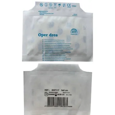 Пов’язка пластирна Iberhospitex Oper dres неткана на поліестровій основі з подушечкою 9 x 5 см, 1 штука