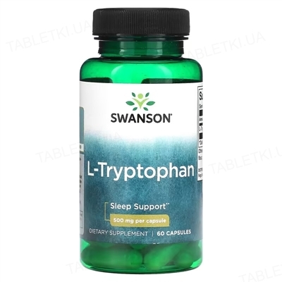 L-Триптофан Swanson 500 мг капсули №60