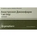 Анастрозол Дженефарм таблетки, в/плів. обол. по 1 мг №28 (14х2)