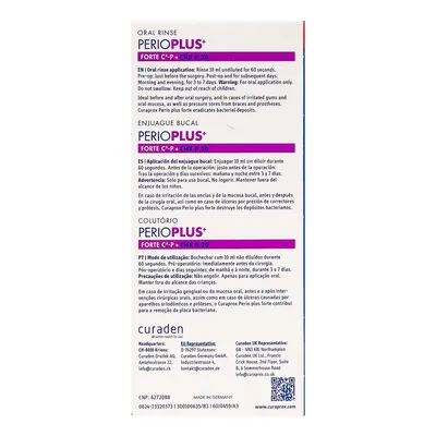 Ополіскувач Curaprox Perio Plus Forte CHX 0,20% хлоргексидину, 200 мл