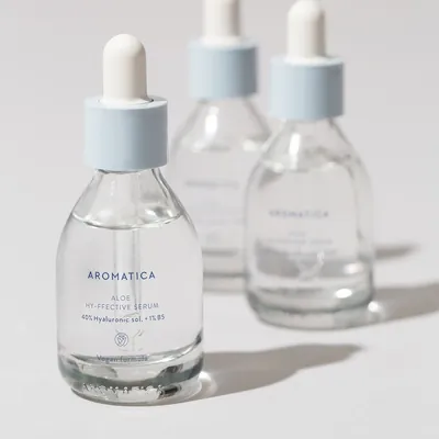 Сироватка для обличчя Aromatica B5 Aloe Hy-ffective з гіалуроновою кислотою 40% і пантенолом 1%, 30 мл