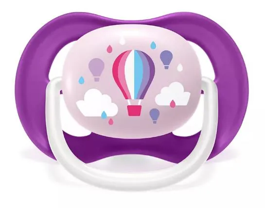 Пустушка силіконова Philips Avent Ultra Air I love SCF080/04 ортодонтична, 6-18 місяців, для дівчаток, 2 шт