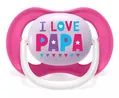 Пустушка силіконова Philips Avent Ultra Air I love SCF080/04 ортодонтична, 6-18 місяців, для дівчаток, 2 шт