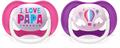 Пустышка силиконовая Philips Avent Ultra Air I love SCF080/04 ортодонтическая, 6-18 месяцев, для девочек, 2 шт